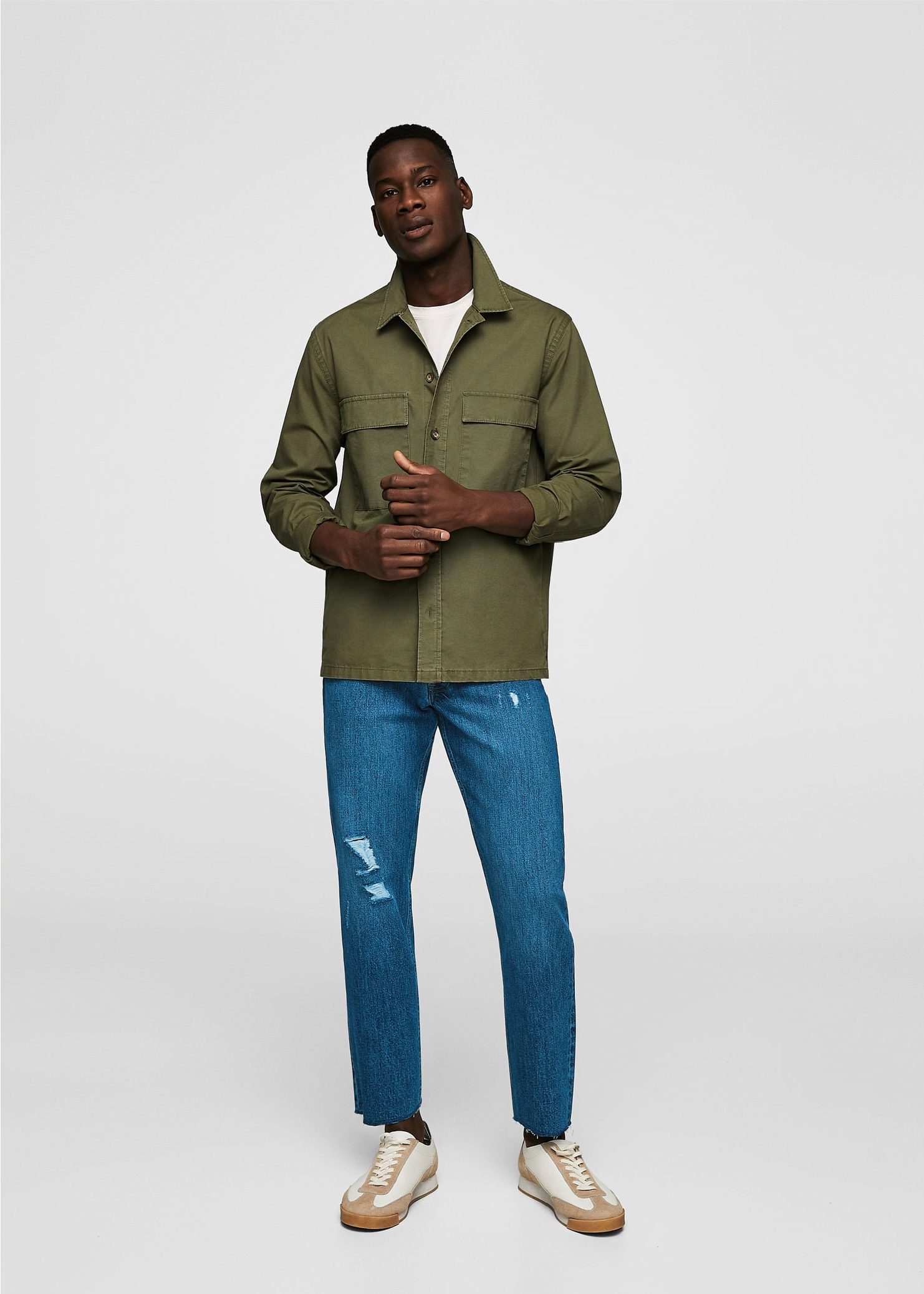 Long sleeves cotton polo