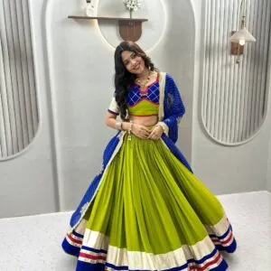 Liril Navratri Special Pure Cotton Lehenga Choli With Ribbon Work And Lampi Lace Set